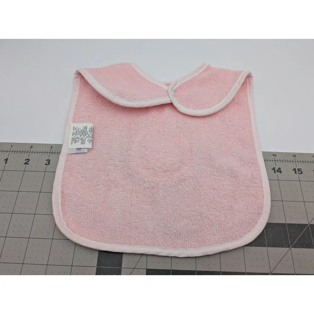 Alexis Terry Cloth Baby‎ Bib Pink Rabbit Squeaker USA